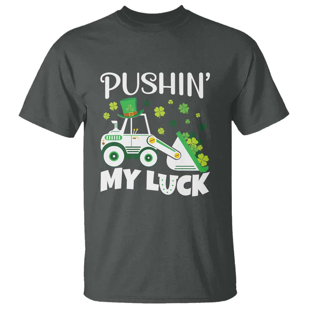 st-patricks-day-boys-truck-t-shirt-pushing-my-luck-tractor-toy-lover