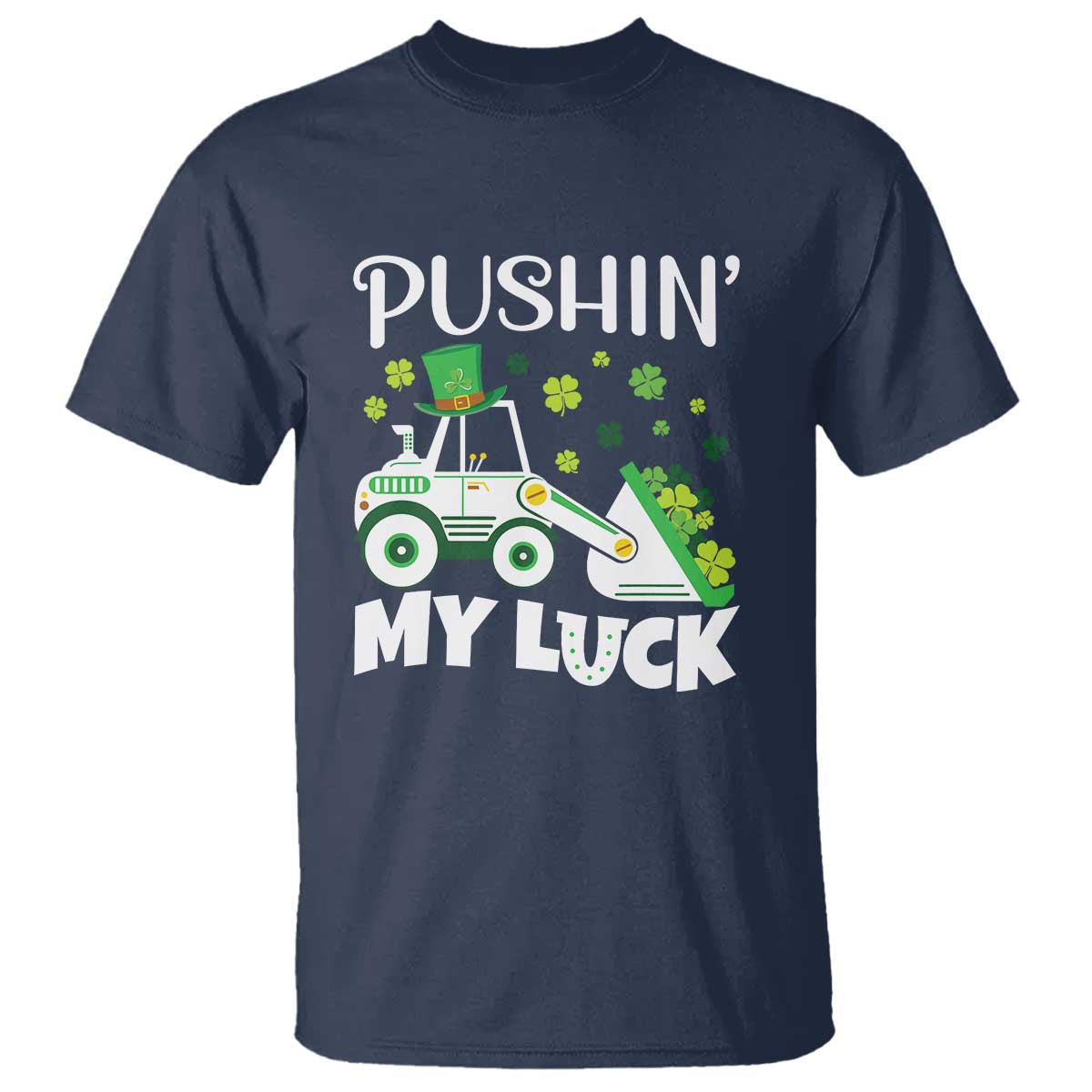 st-patricks-day-boys-truck-t-shirt-pushing-my-luck-tractor-toy-lover