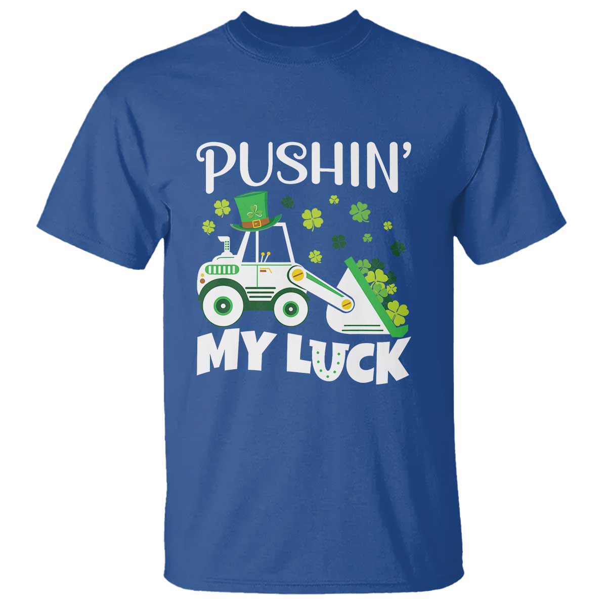 st-patricks-day-boys-truck-t-shirt-pushing-my-luck-tractor-toy-lover