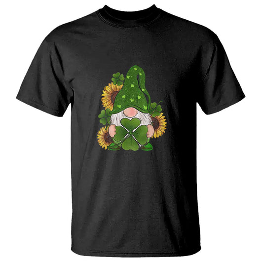 st-patricks-day-cute-gnomes-t-shirt-holding-shamrock-sunflower