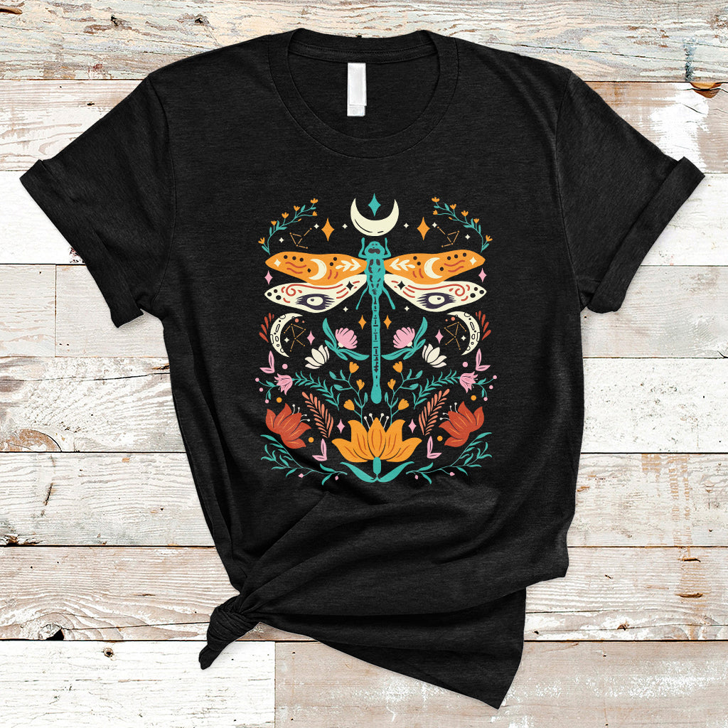 floral-boho-dragonfly-shirt-for-women-scandinavian-botanical-shirt-dragonfly-t-shirt-dragonfly-gift-insect-lover-shirt-spiritual-shirt-nature-lover-gift-t-shirt-ts02