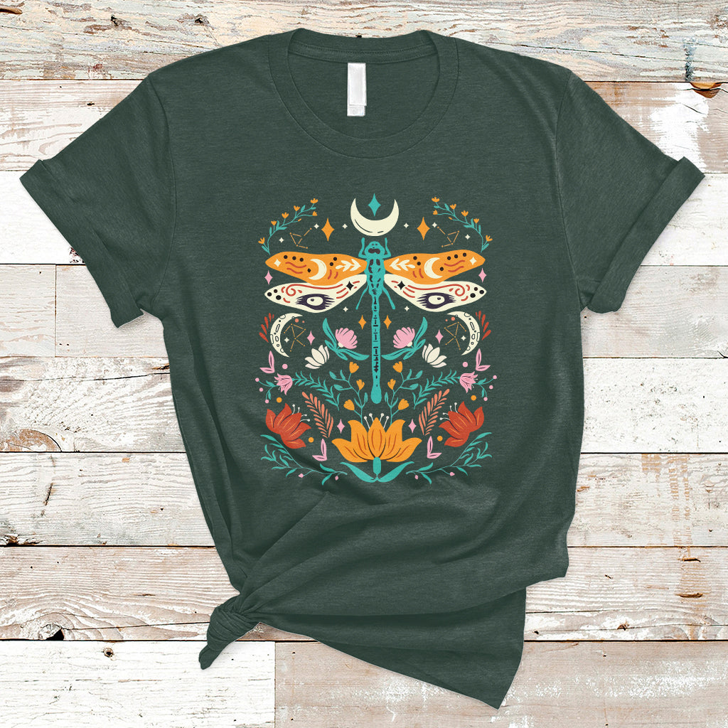 floral-boho-dragonfly-shirt-for-women-scandinavian-botanical-shirt-dragonfly-t-shirt-dragonfly-gift-insect-lover-shirt-spiritual-shirt-nature-lover-gift-t-shirt-ts02