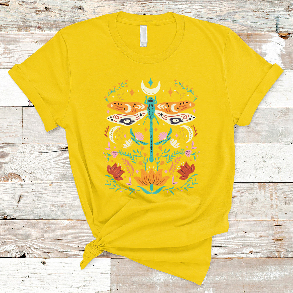 floral-boho-dragonfly-shirt-for-women-scandinavian-botanical-shirt-dragonfly-t-shirt-dragonfly-gift-insect-lover-shirt-spiritual-shirt-nature-lover-gift-t-shirt-ts02