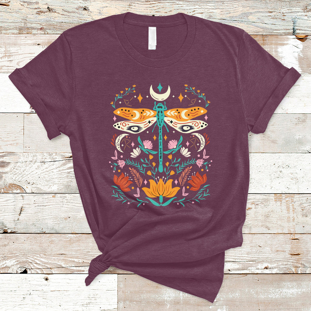 floral-boho-dragonfly-shirt-for-women-scandinavian-botanical-shirt-dragonfly-t-shirt-dragonfly-gift-insect-lover-shirt-spiritual-shirt-nature-lover-gift-t-shirt-ts02