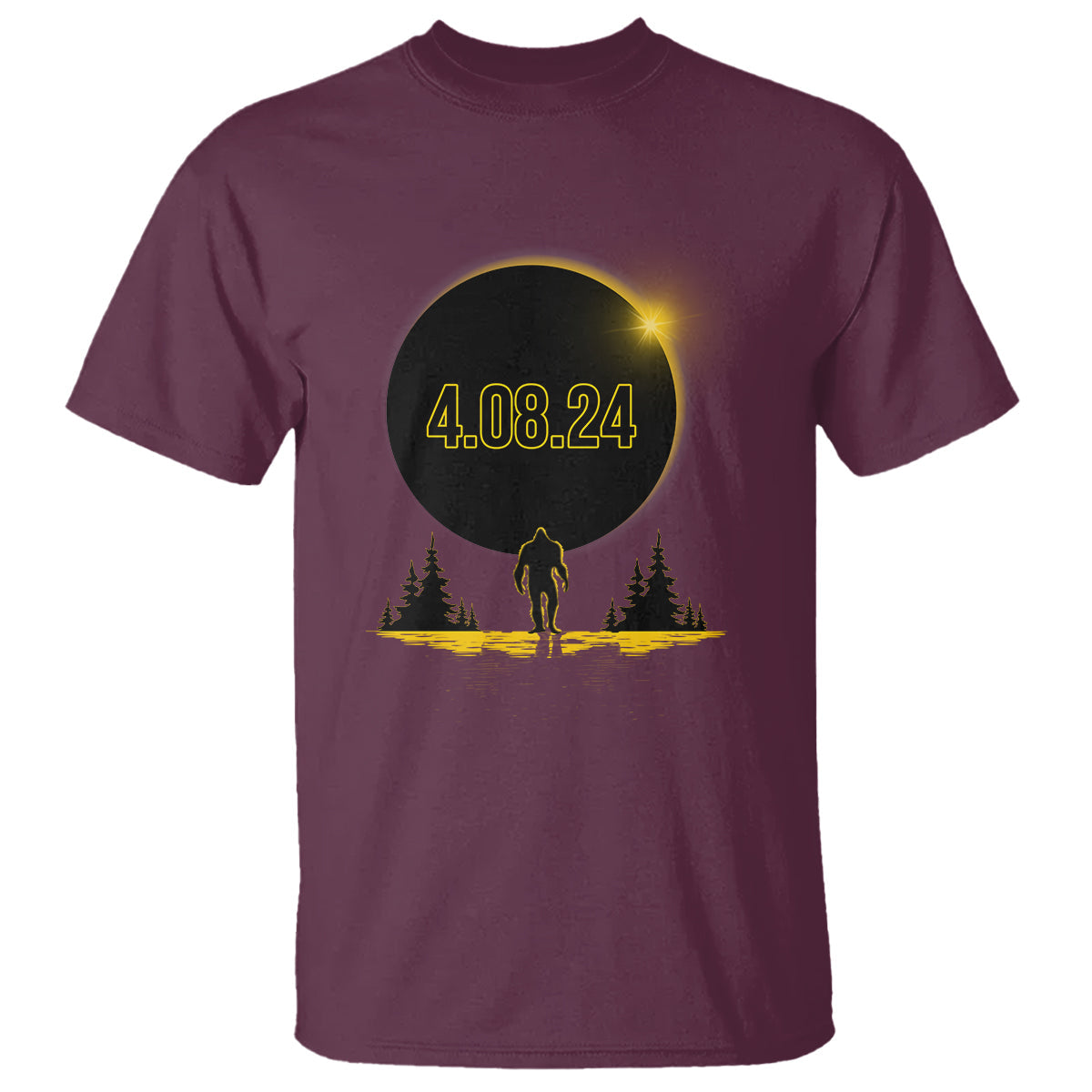 total-solar-eclipse-bigfoot-t-shirt-american-totality-april-8-2024-sasquatch-silhouette