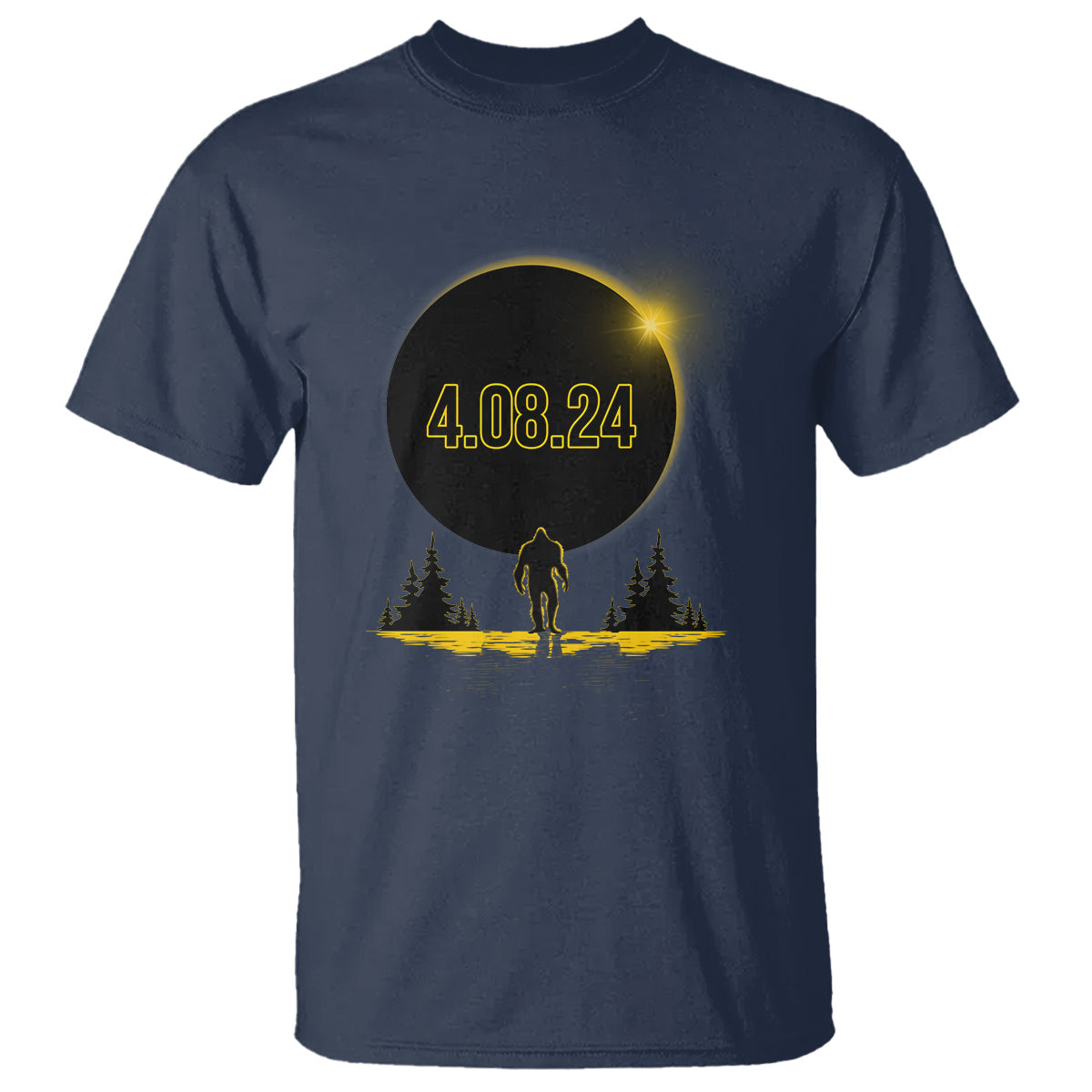 total-solar-eclipse-bigfoot-t-shirt-american-totality-april-8-2024-sasquatch-silhouette