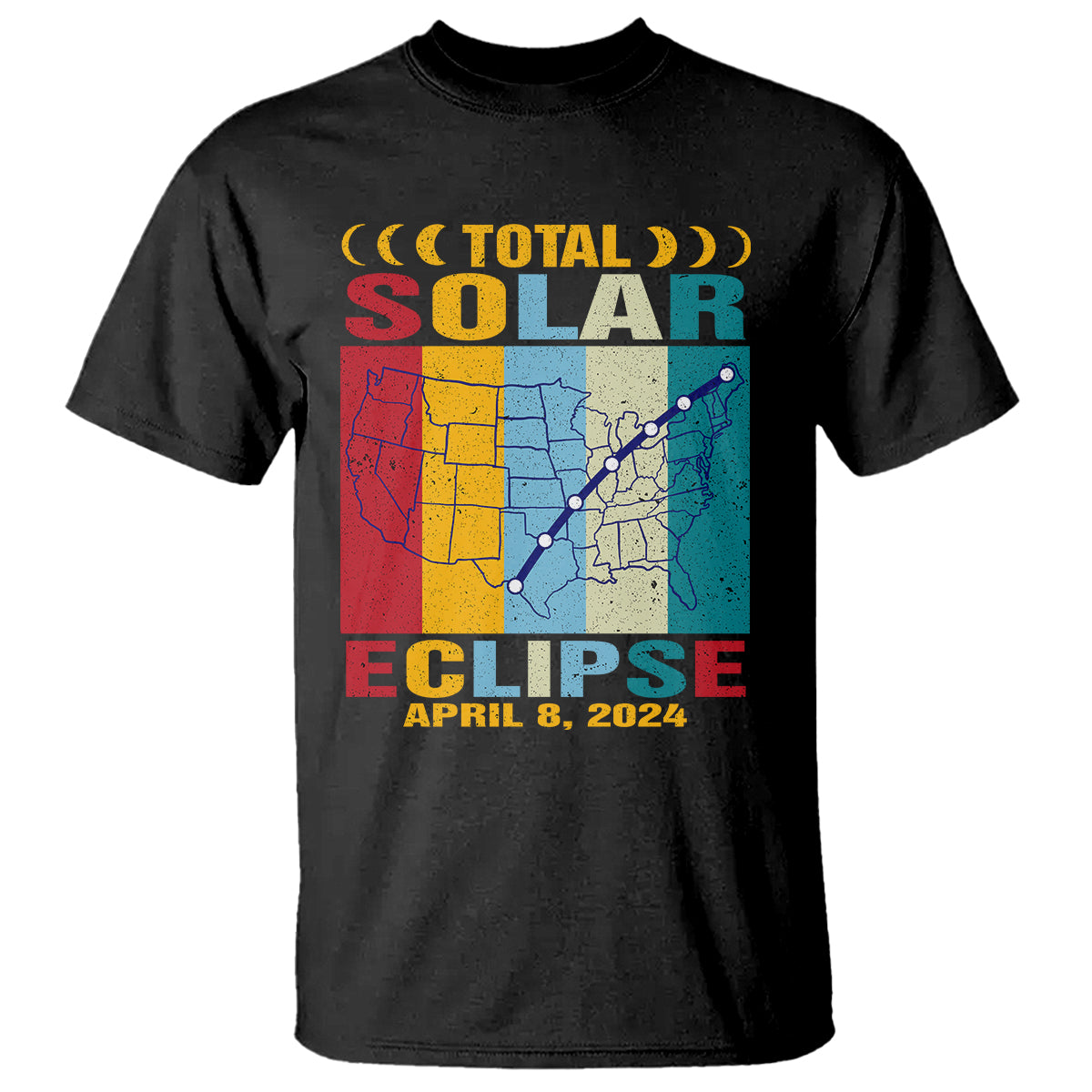 total-solar-eclipse-t-shirt-retro-american-totality-tour-map-april-8-2024