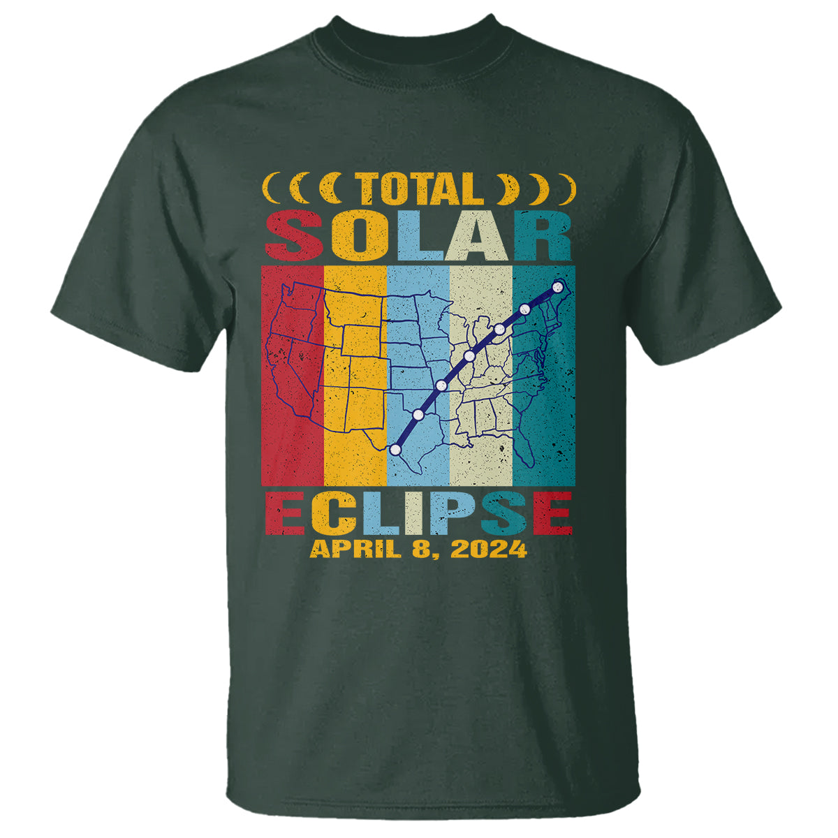 total-solar-eclipse-t-shirt-retro-american-totality-tour-map-april-8-2024