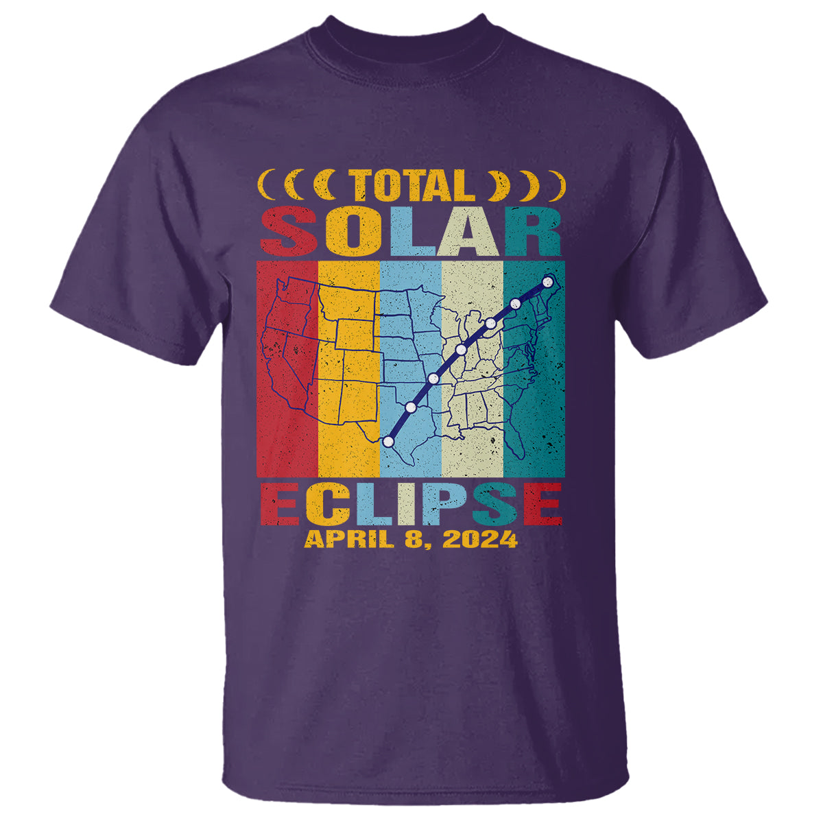 total-solar-eclipse-t-shirt-retro-american-totality-tour-map-april-8-2024