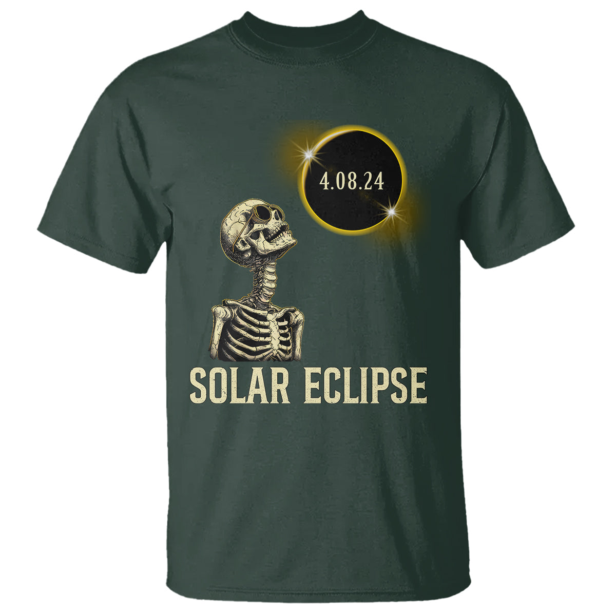 total-solar-eclipse-skeleton-t-shirt-funny-watching-american-totality-april-8-2024-matching