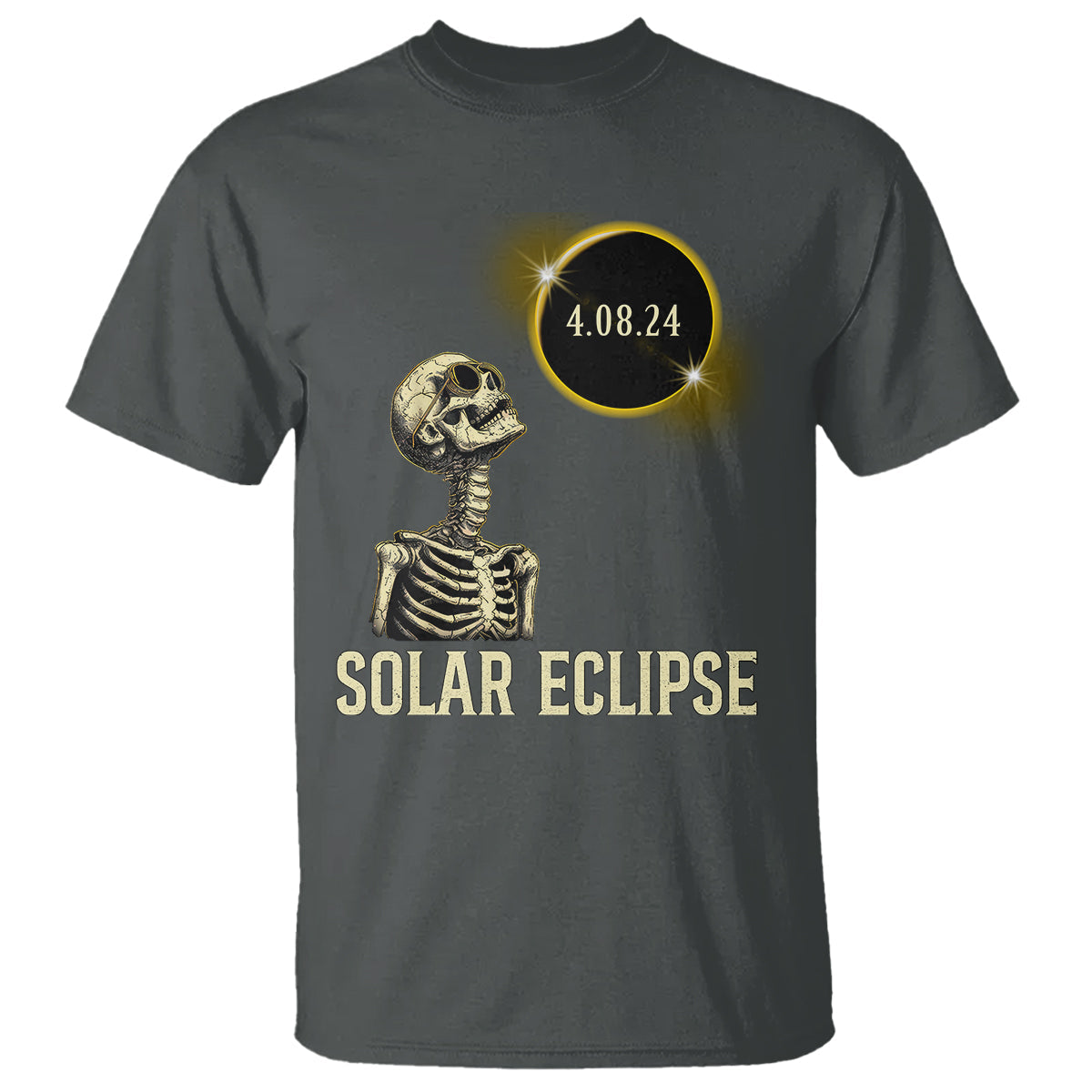 total-solar-eclipse-skeleton-t-shirt-funny-watching-american-totality-april-8-2024-matching