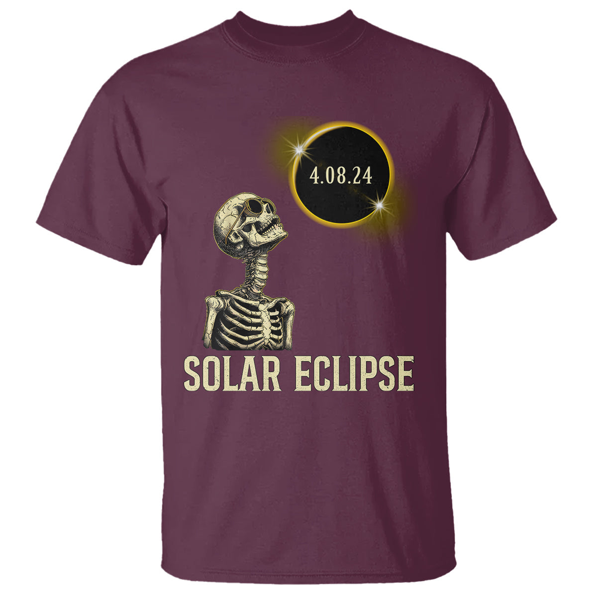 total-solar-eclipse-skeleton-t-shirt-funny-watching-american-totality-april-8-2024-matching