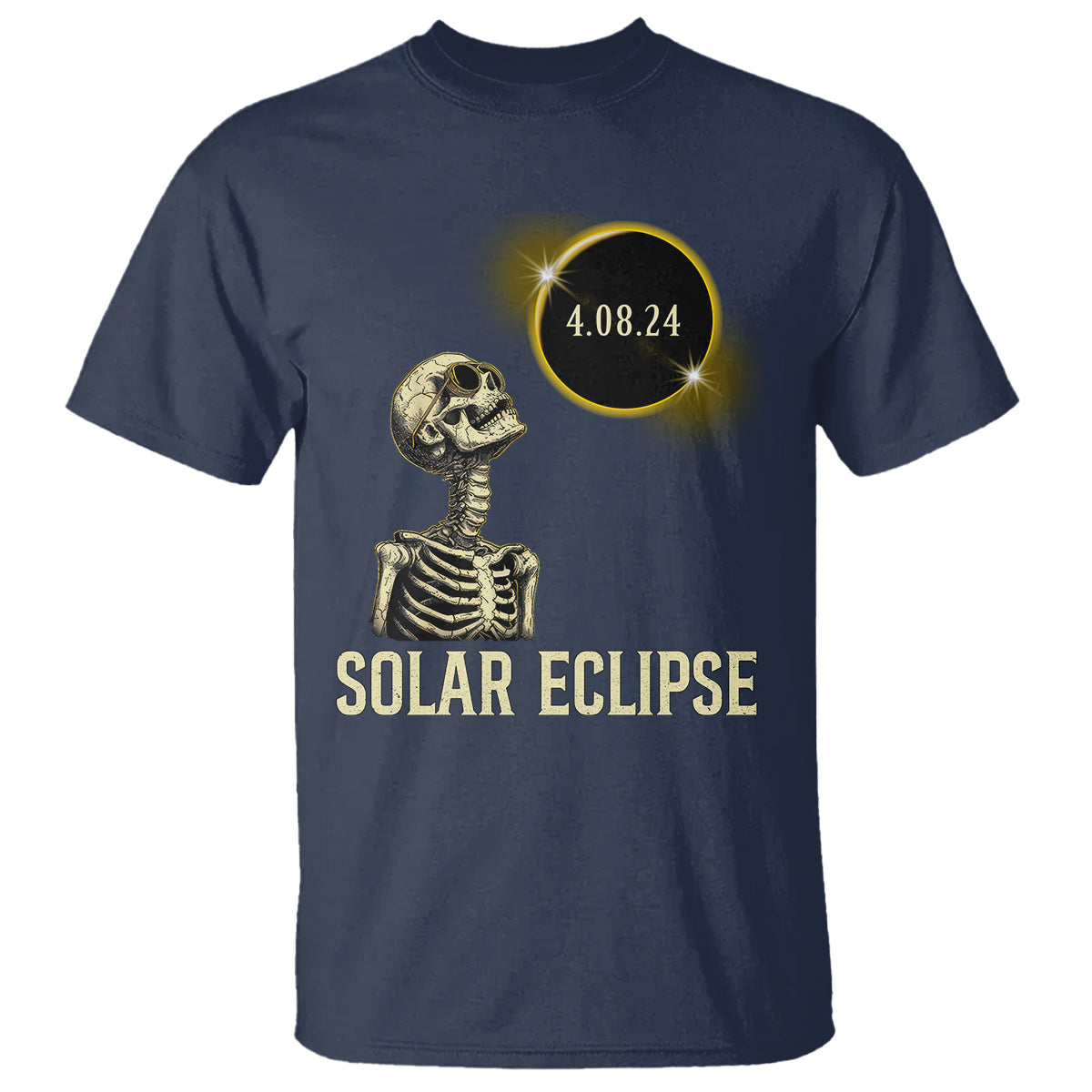 total-solar-eclipse-skeleton-t-shirt-funny-watching-american-totality-april-8-2024-matching