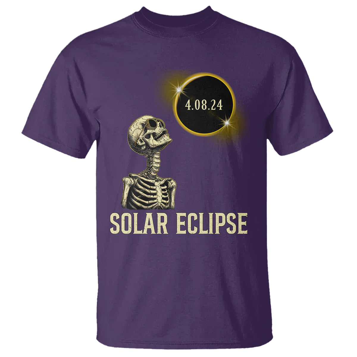 total-solar-eclipse-skeleton-t-shirt-funny-watching-american-totality-april-8-2024-matching