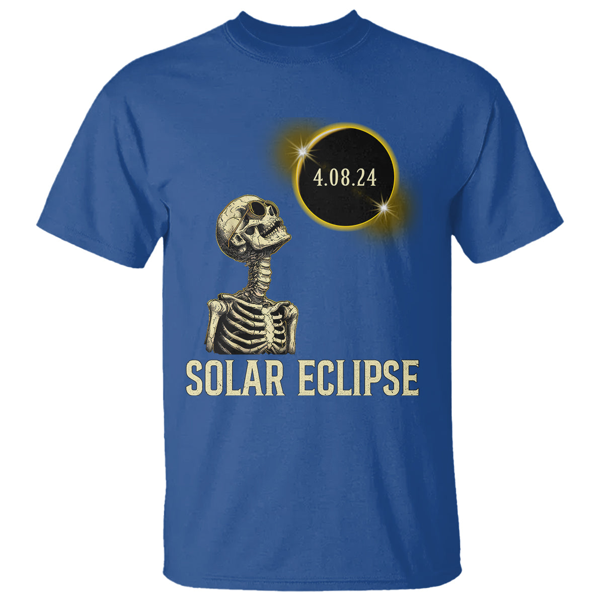 total-solar-eclipse-skeleton-t-shirt-funny-watching-american-totality-april-8-2024-matching