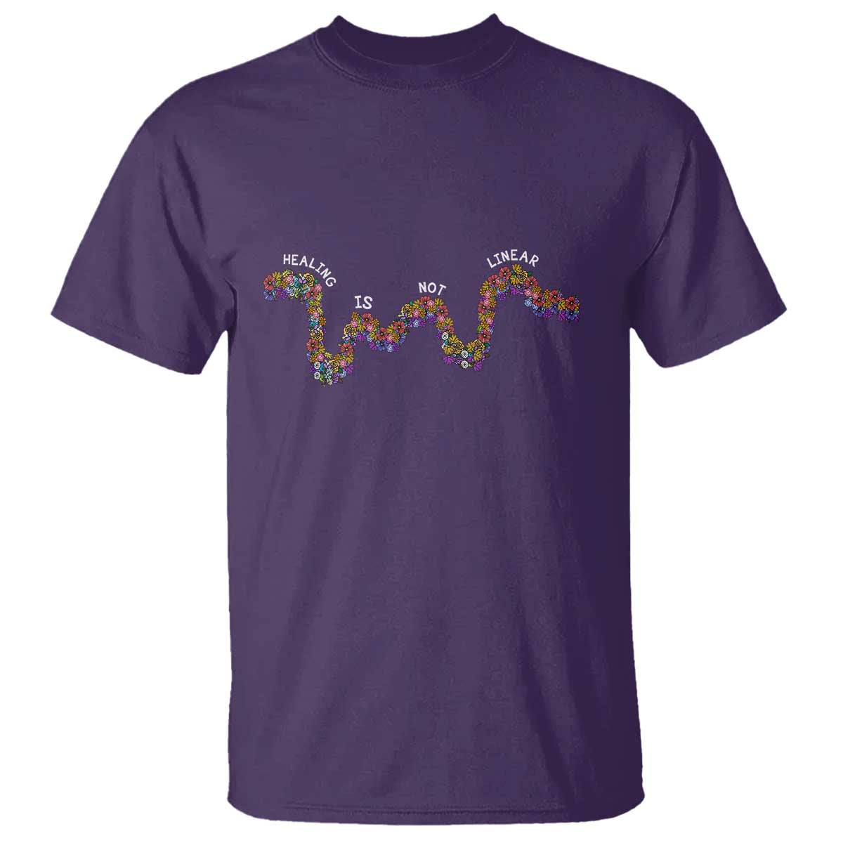 Mental Health Matters T Shirt Healing Is Not Linear Flowers Linears