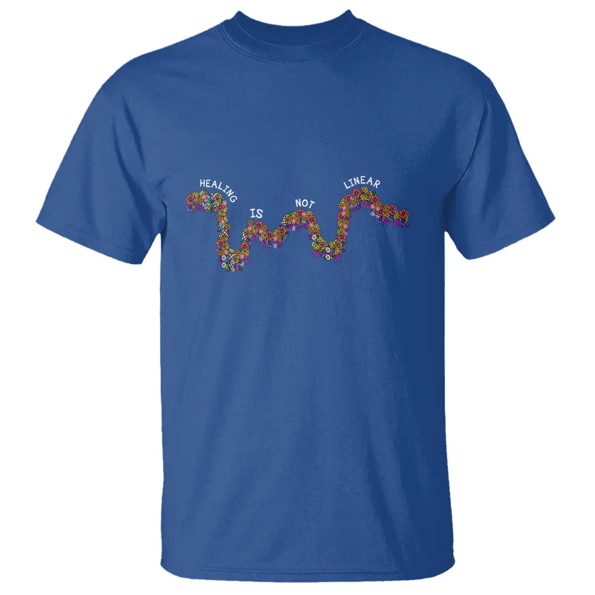 Mental Health Matters T Shirt Healing Is Not Linear Flowers Linears