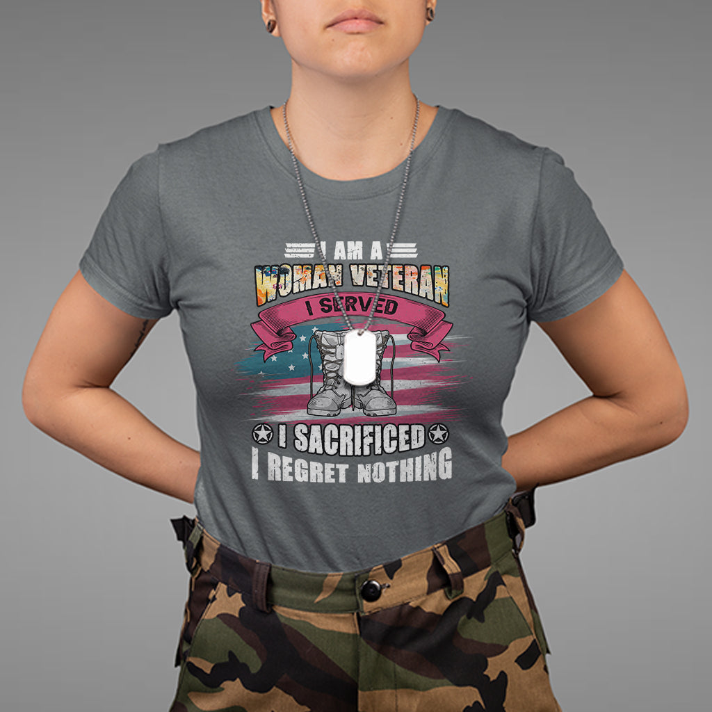 female-veteran-t-shirt-i-am-a-woman-veteran-i-served-i-sacrificed-i-regret-nothing-american-flag-combat-boots