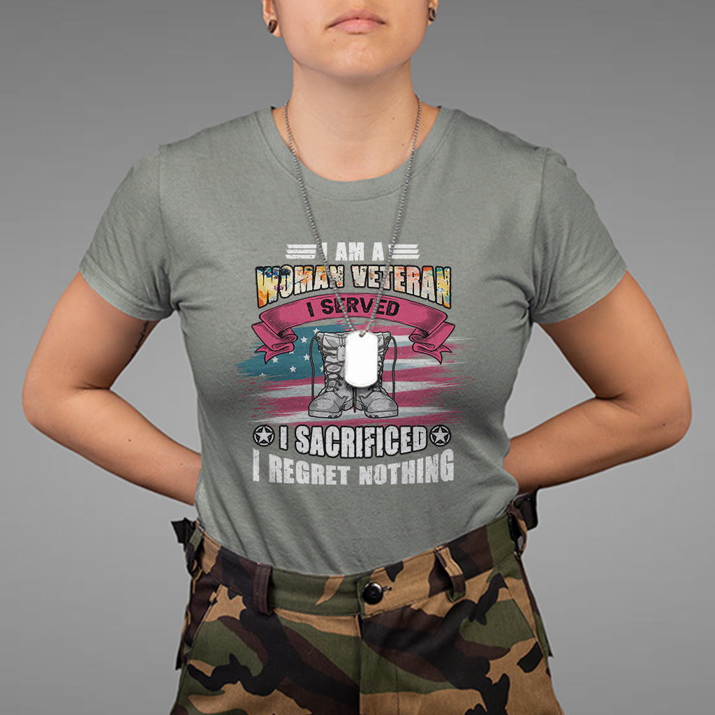 female-veteran-t-shirt-i-am-a-woman-veteran-i-served-i-sacrificed-i-regret-nothing-american-flag-combat-boots