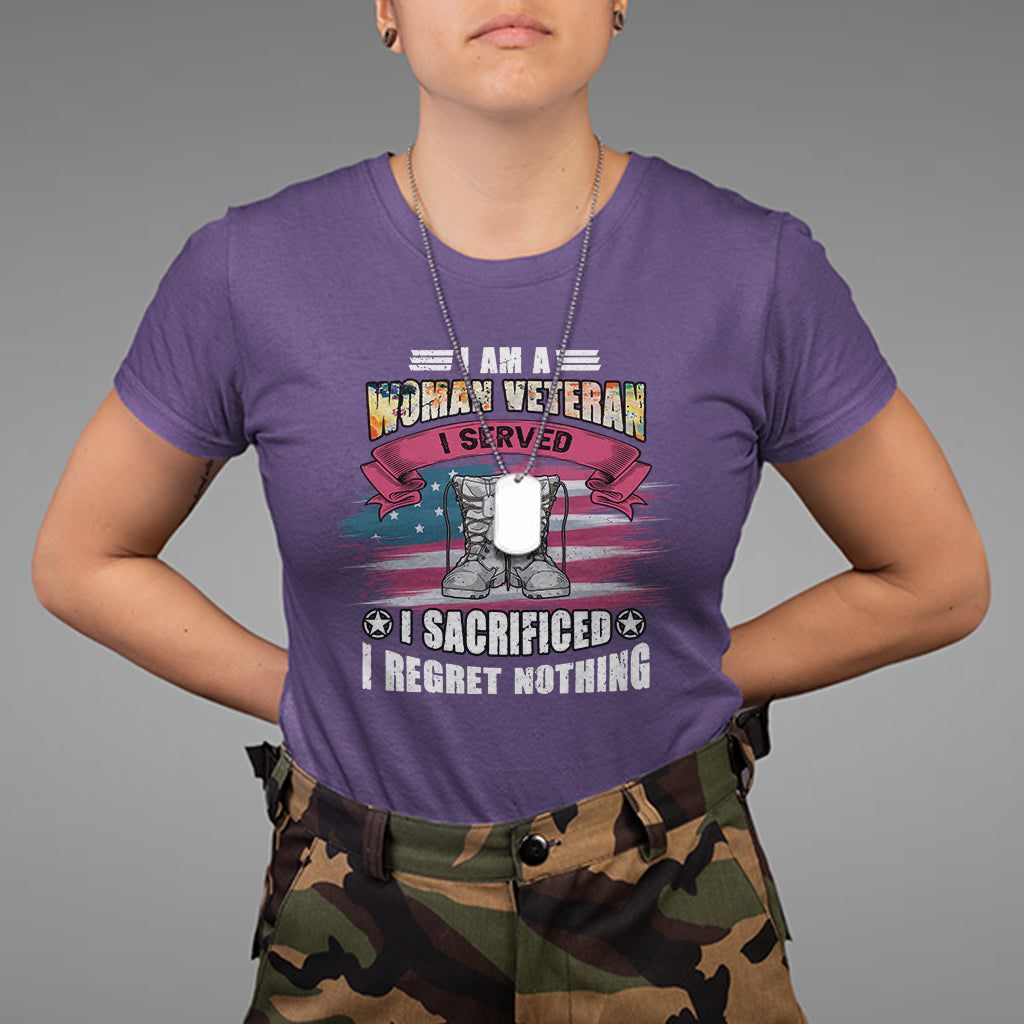 female-veteran-t-shirt-i-am-a-woman-veteran-i-served-i-sacrificed-i-regret-nothing-american-flag-combat-boots