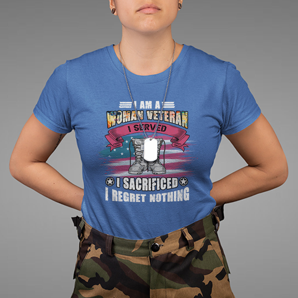 female-veteran-t-shirt-i-am-a-woman-veteran-i-served-i-sacrificed-i-regret-nothing-american-flag-combat-boots