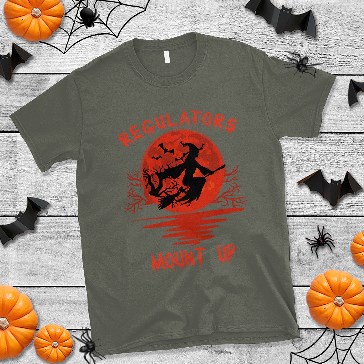 halloween-witch-t-shirt-regulators-mount-up