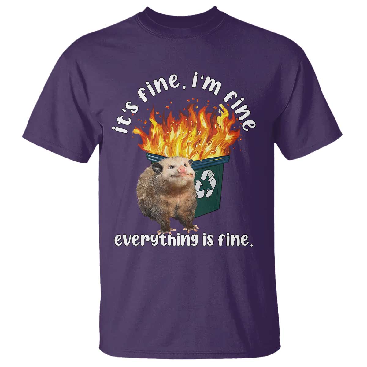 funny-opossum-meme-t-shirt-its-fine-im-fine-everything-is-fine-dumpster-fire