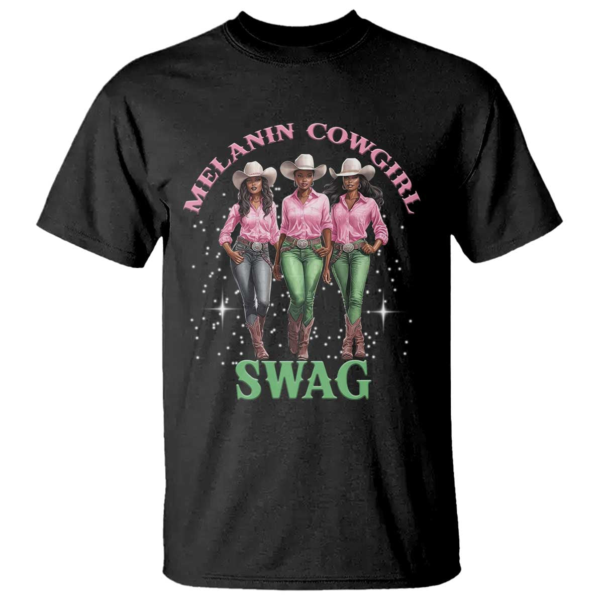 melanin-cowgirl-swag-t-shirt-pink-green-african-american-cowgirls-black-history