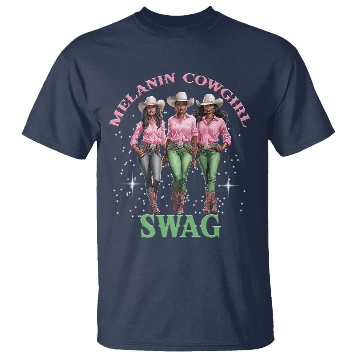 melanin-cowgirl-swag-t-shirt-pink-green-african-american-cowgirls-black-history