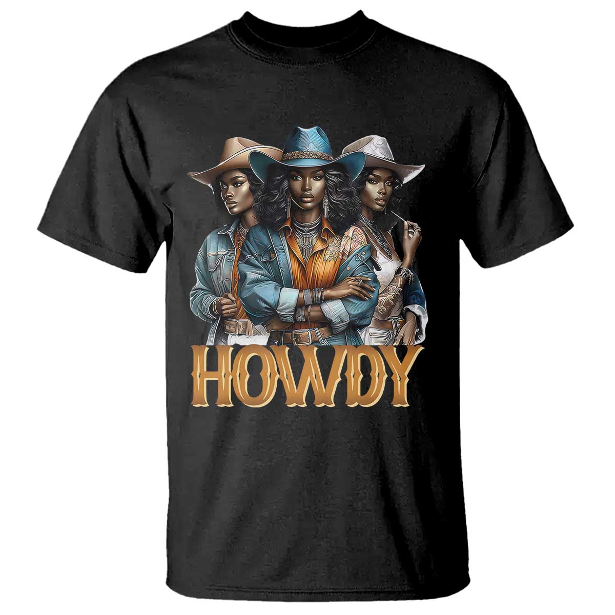 howdy-melanin-cowgirl-t-shirt-retro-western-rodeo-african-american-women-black-history