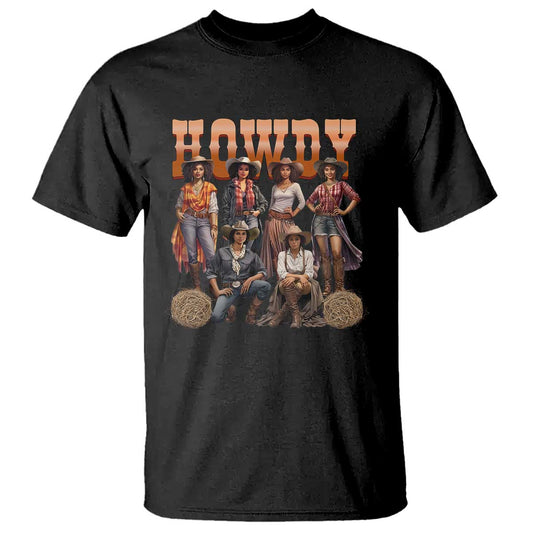 howdy-melanin-cowgirl-t-shirt-black-history-western-rodeo-texas
