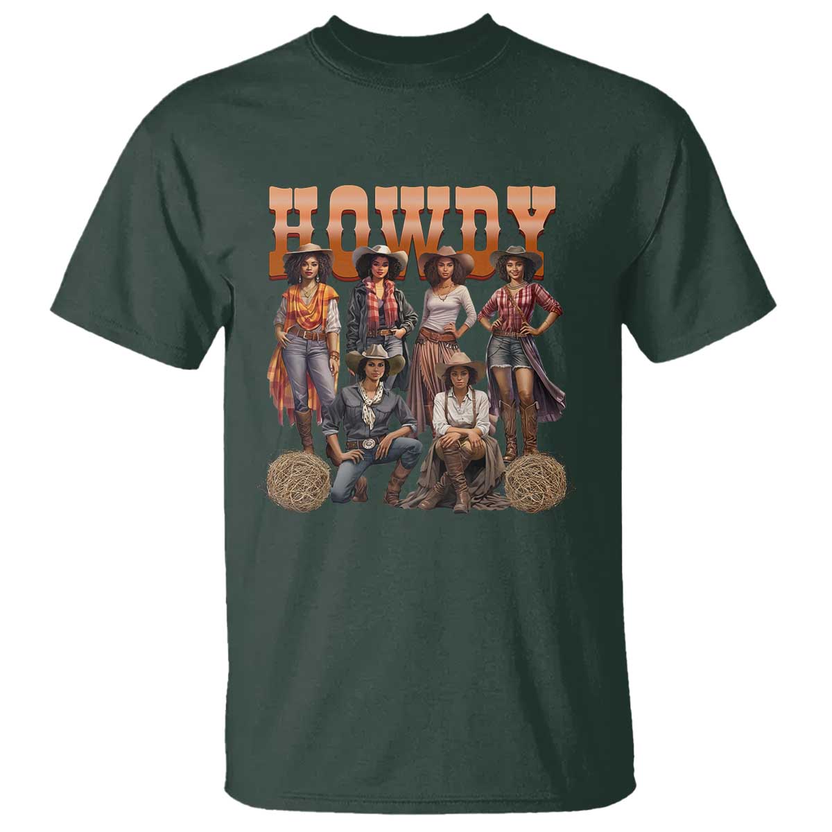 howdy-melanin-cowgirl-t-shirt-black-history-western-rodeo-texas
