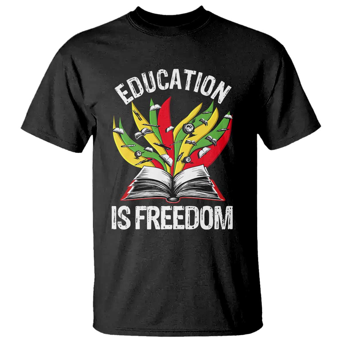 education-is-freedom-t-shirt-teaching-black-history-month-books