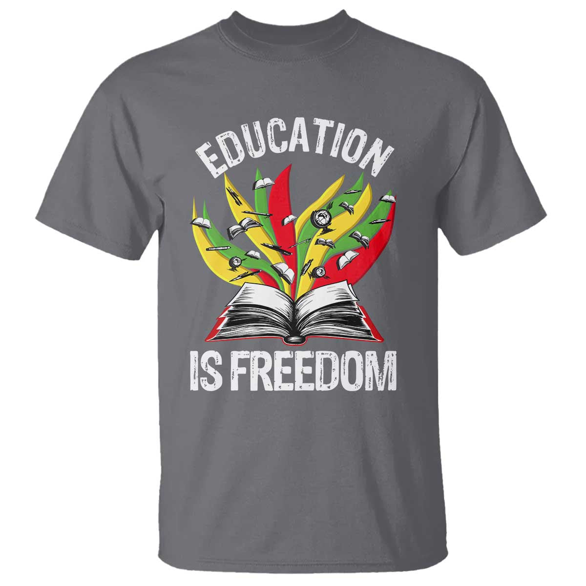 education-is-freedom-t-shirt-teaching-black-history-month-books