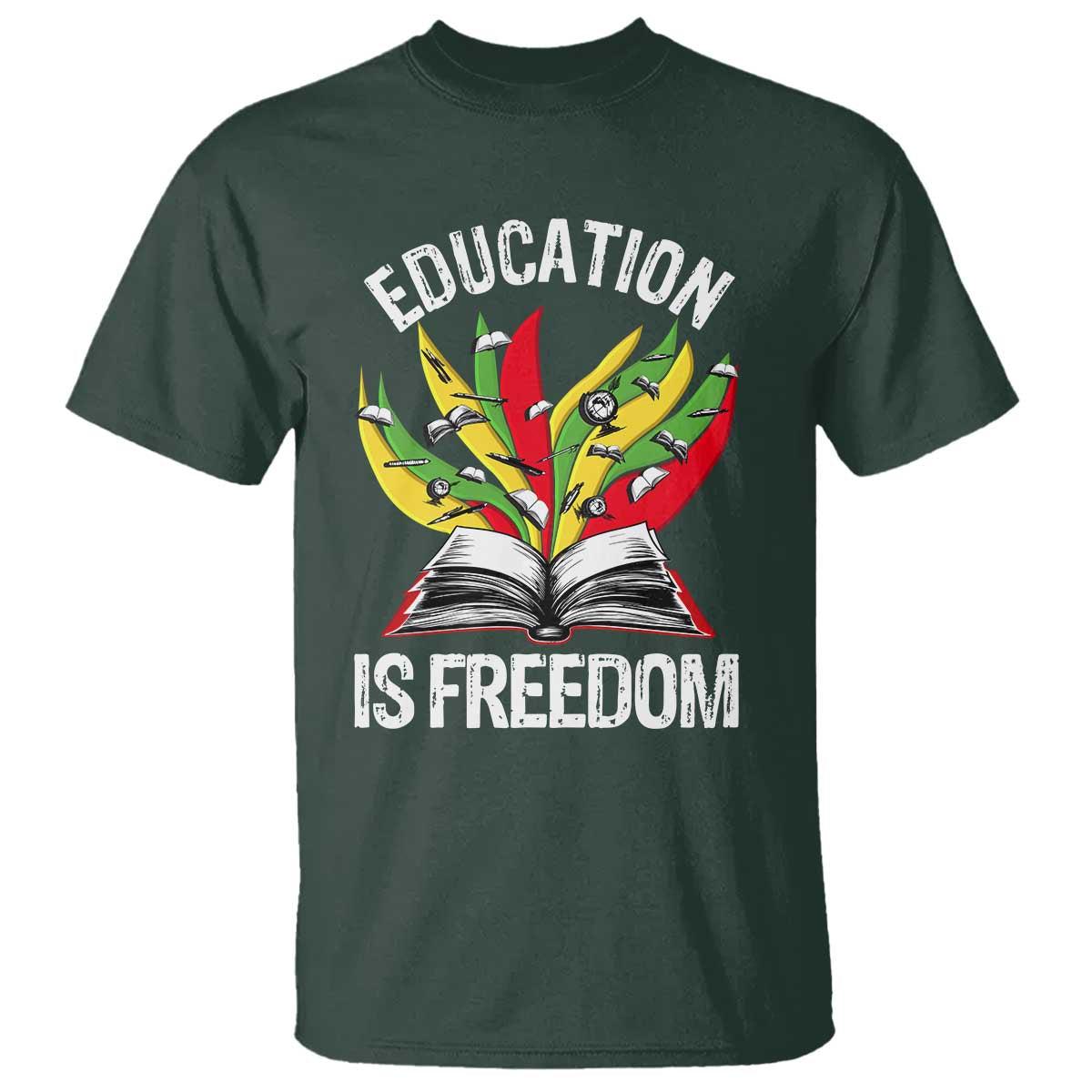education-is-freedom-t-shirt-teaching-black-history-month-books