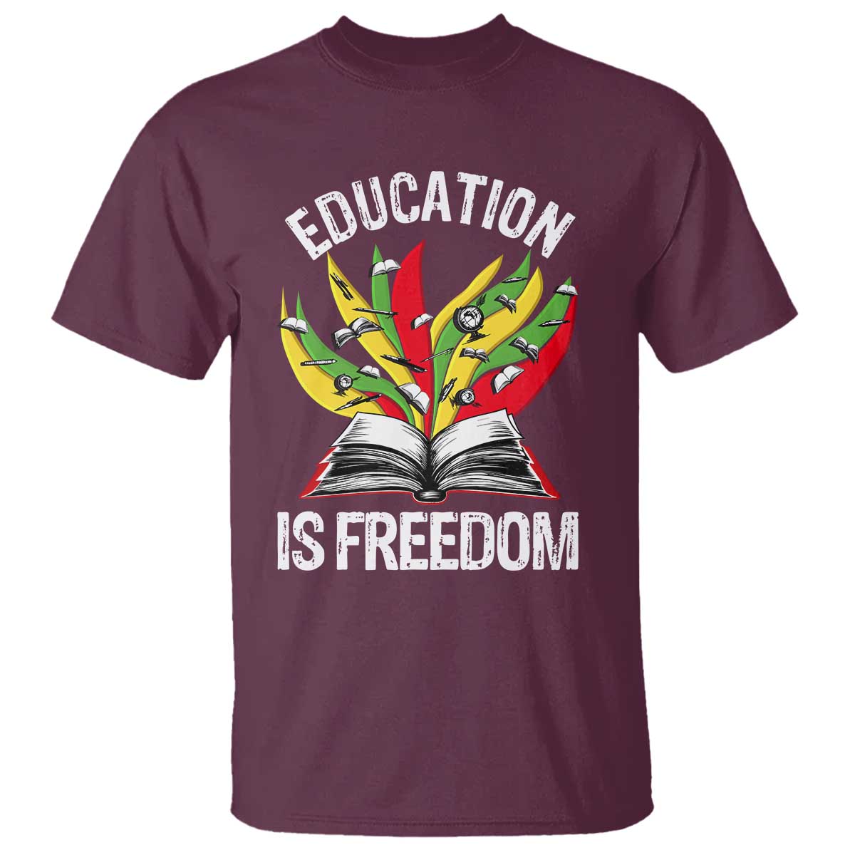 education-is-freedom-t-shirt-teaching-black-history-month-books