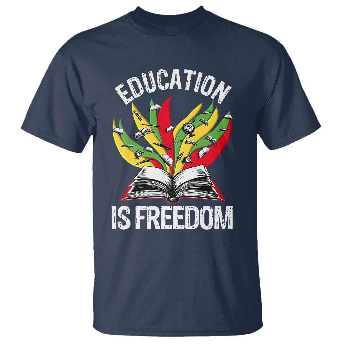 education-is-freedom-t-shirt-teaching-black-history-month-books