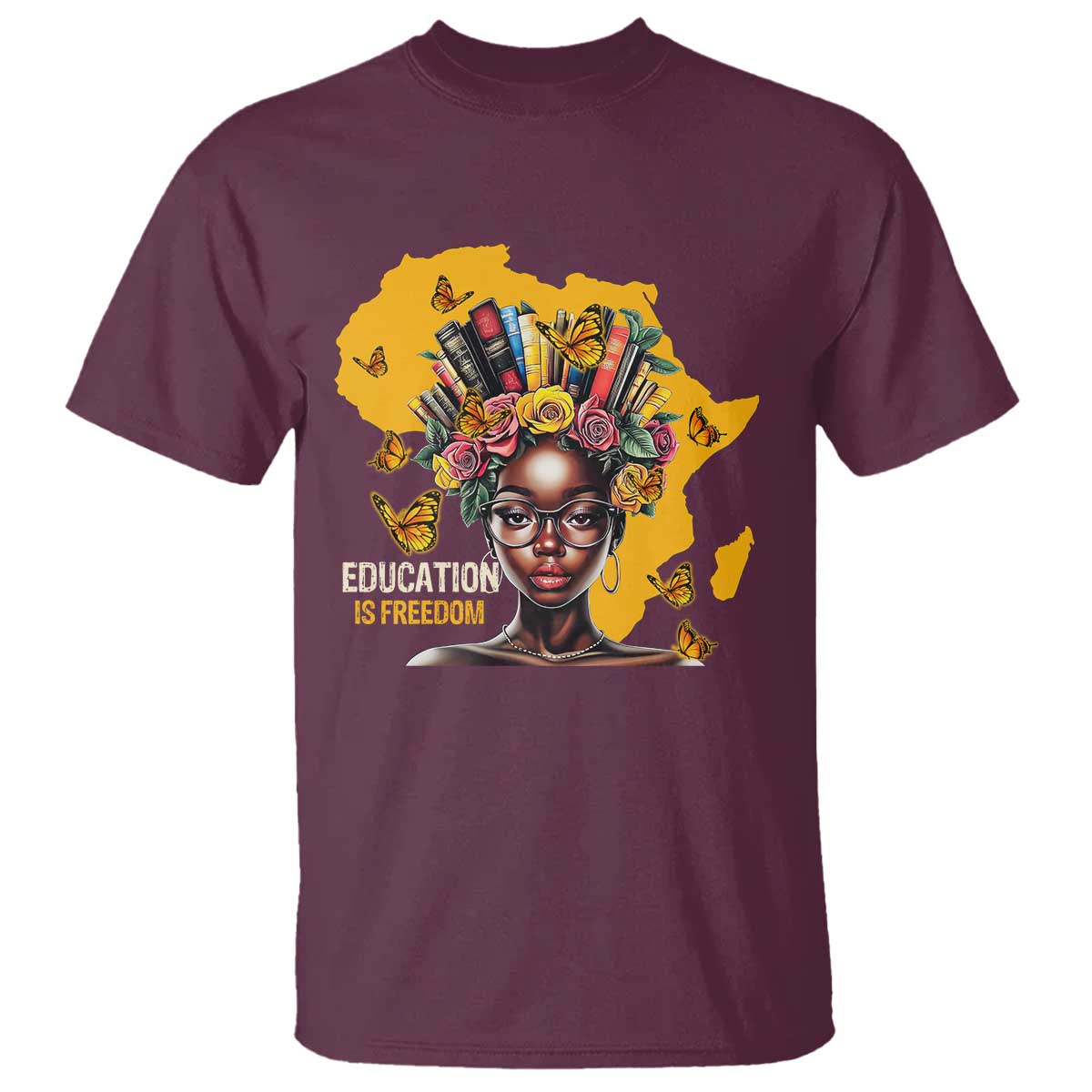 education-is-freedom-t-shirt-black-teacher-books-black-history-month