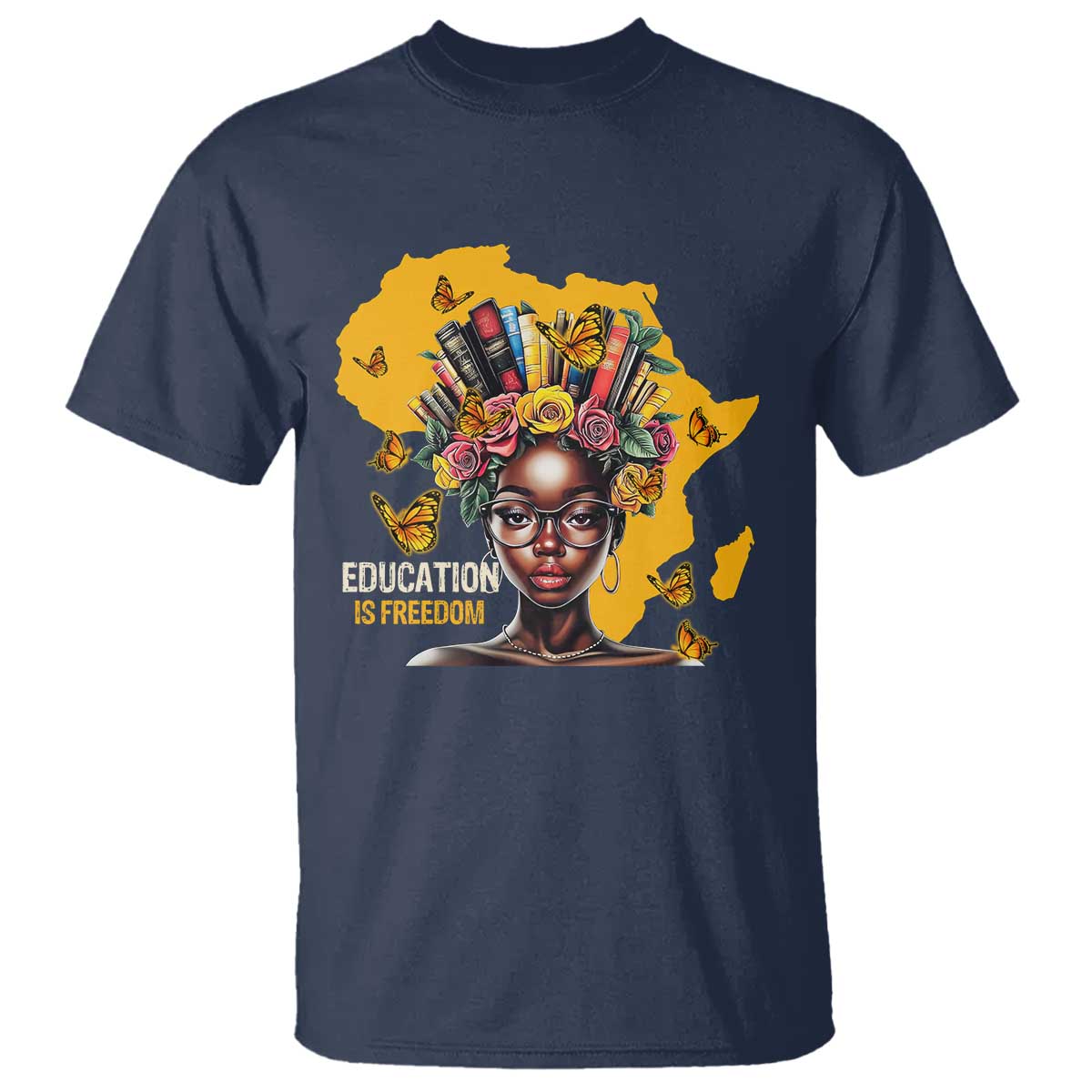 education-is-freedom-t-shirt-black-teacher-books-black-history-month