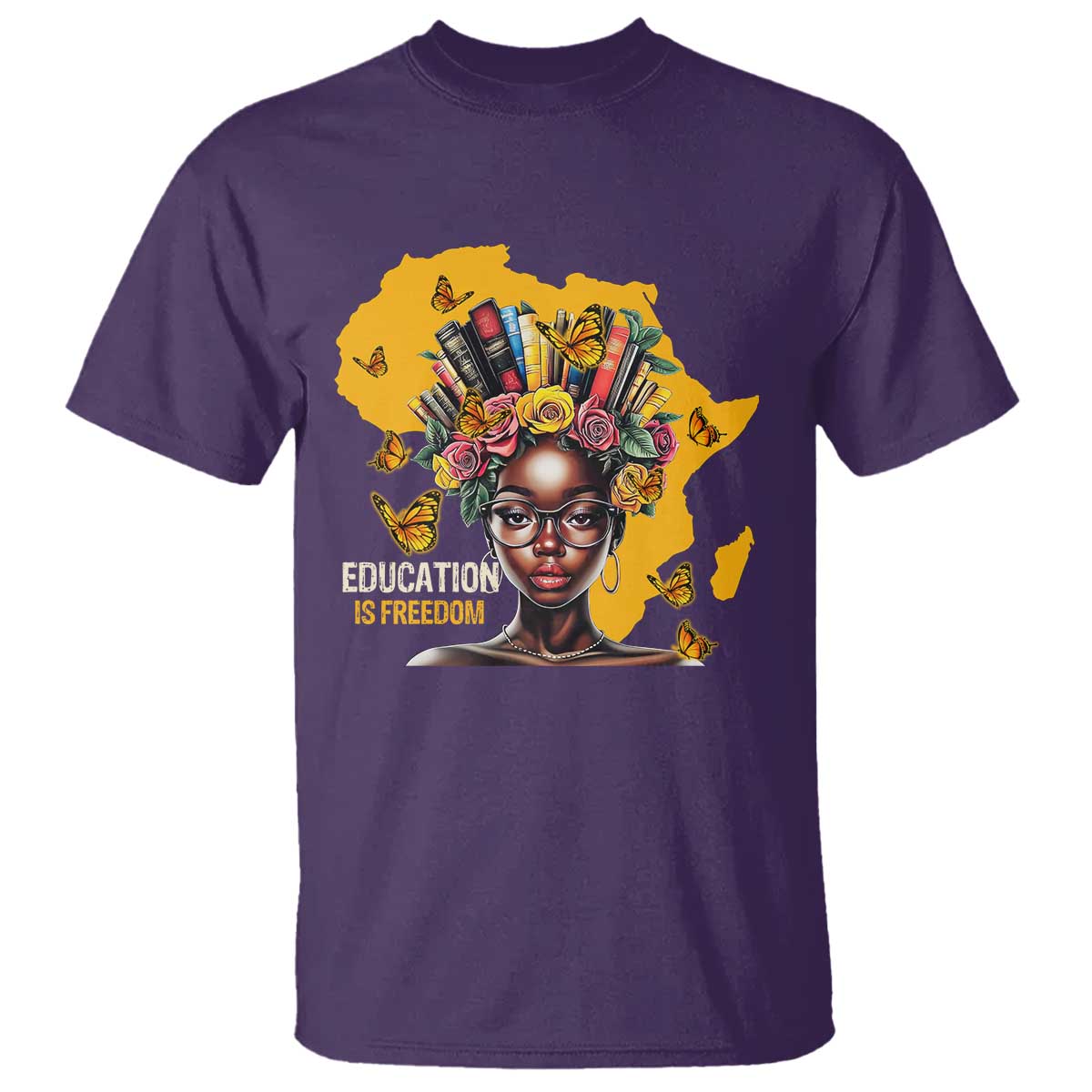 education-is-freedom-t-shirt-black-teacher-books-black-history-month