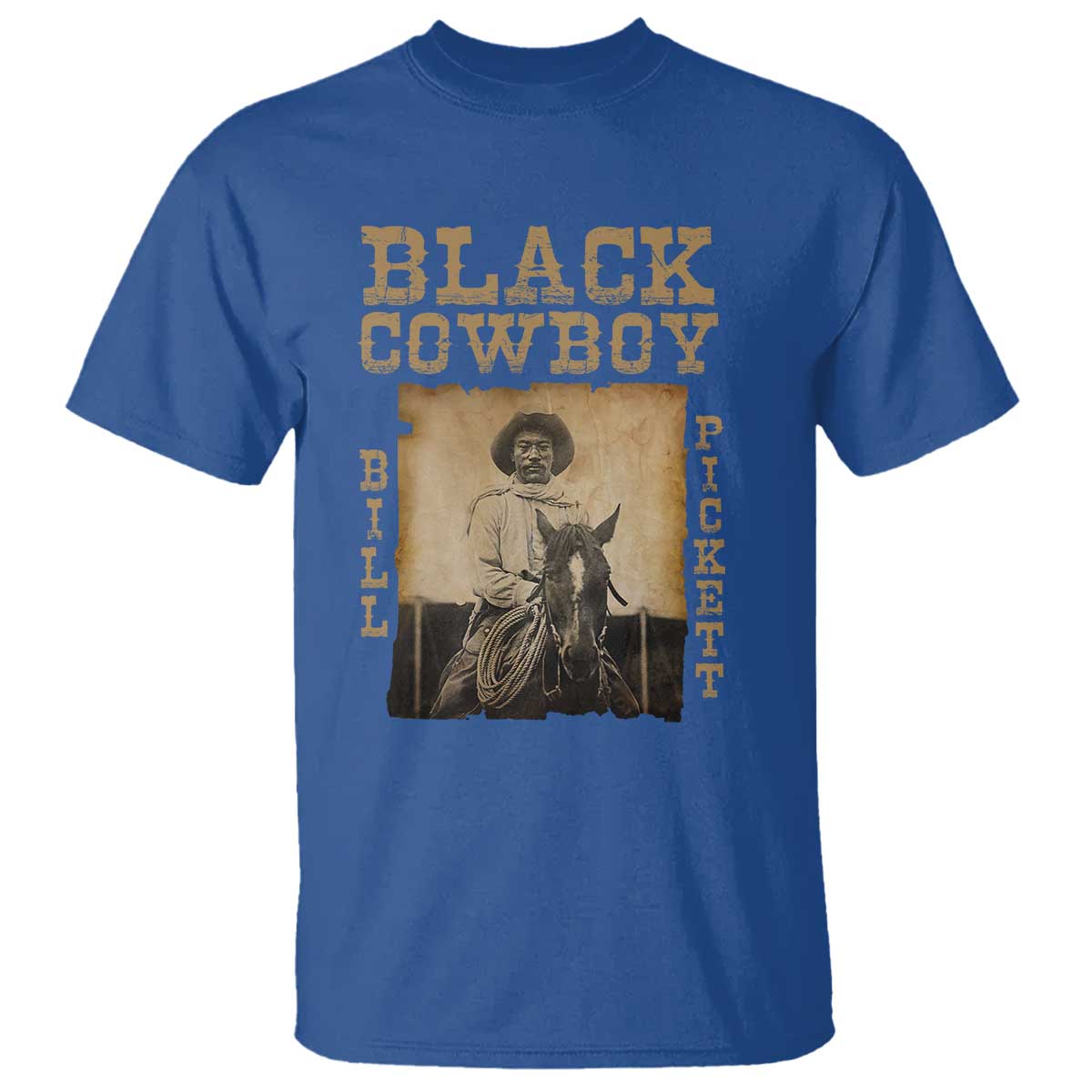 bill-pickett-t-shirt-black-cowboy-western-legend-vintage