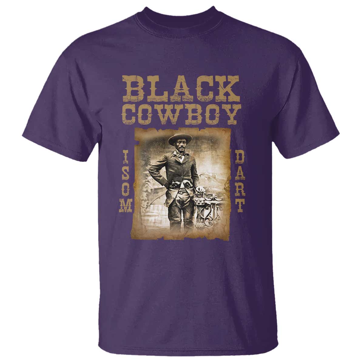 isom-dart-t-shirt-black-cowboy-western-legend-vintage