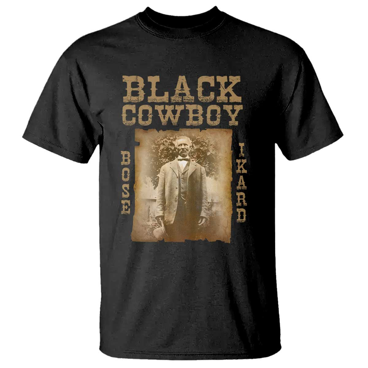 bose-ikard-t-shirt-black-cowboy-western-legend-vintage