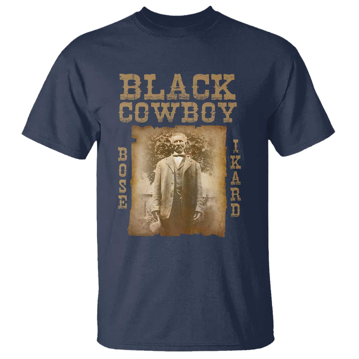 bose-ikard-t-shirt-black-cowboy-western-legend-vintage