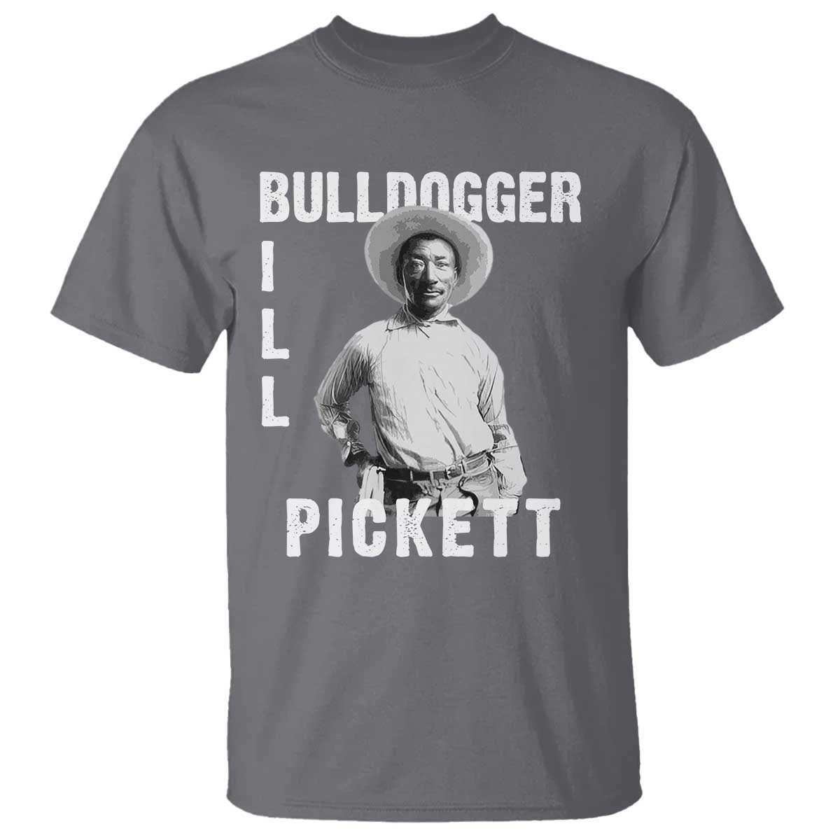 bill-pickett-t-shirt-bulldogger-black-cowboy-western-legend-vintage