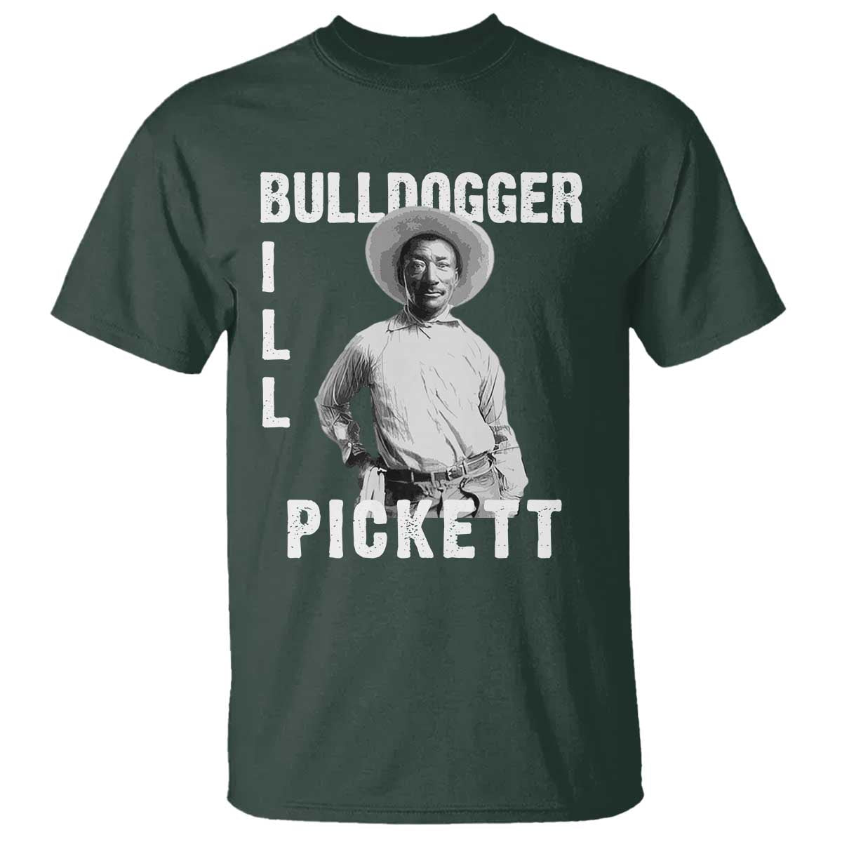 bill-pickett-t-shirt-bulldogger-black-cowboy-western-legend-vintage