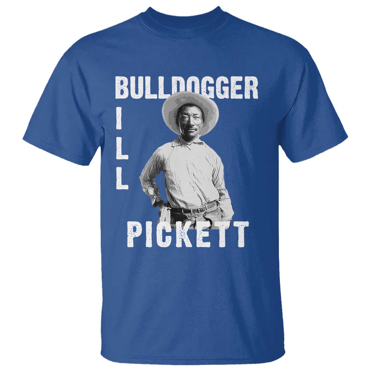 bill-pickett-t-shirt-bulldogger-black-cowboy-western-legend-vintage