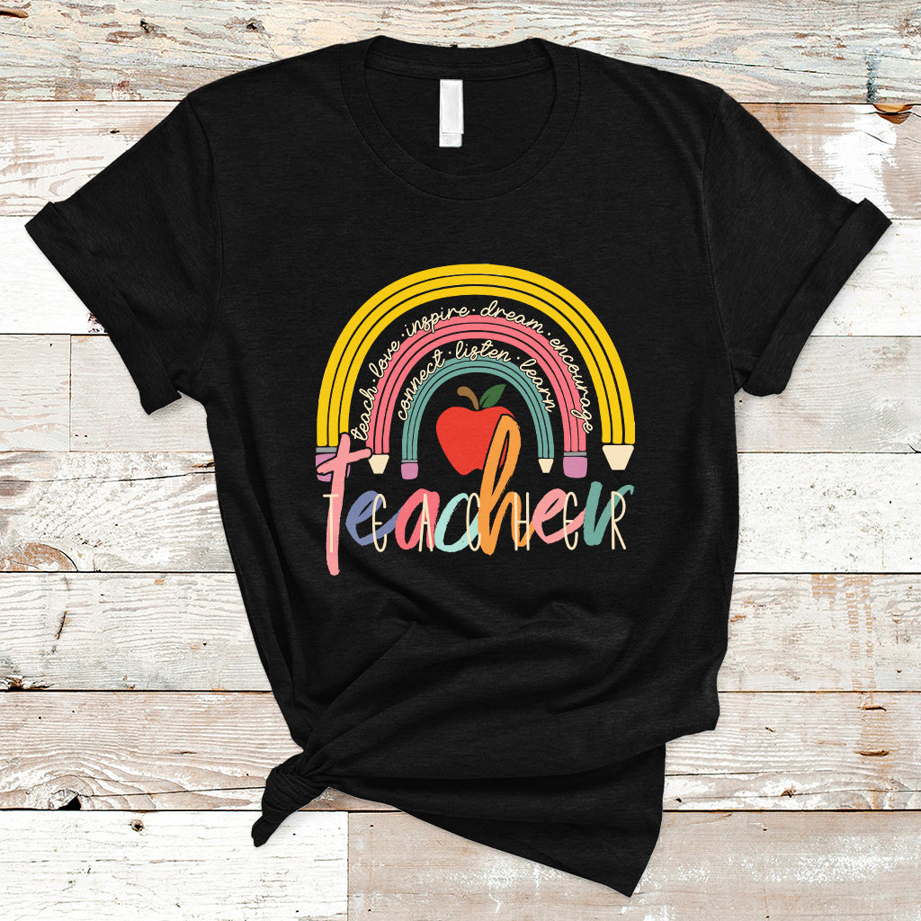 teacher-t-shirt-teacher-teach-love-inspire-rainbow-pencil-back-to-school-t-shirt-inspirational-teacher-shirt-funny-teacher-life