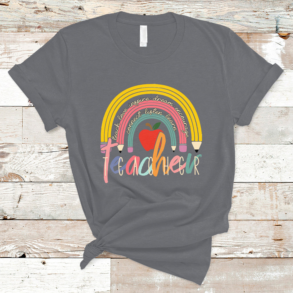teacher-t-shirt-teacher-teach-love-inspire-rainbow-pencil-back-to-school-t-shirt-inspirational-teacher-shirt-funny-teacher-life