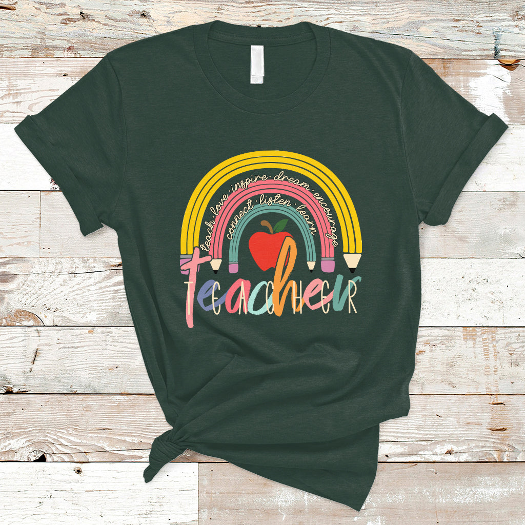 teacher-t-shirt-teacher-teach-love-inspire-rainbow-pencil-back-to-school-t-shirt-inspirational-teacher-shirt-funny-teacher-life